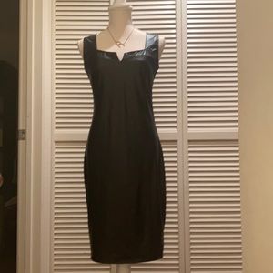 Black dress Leather Look
